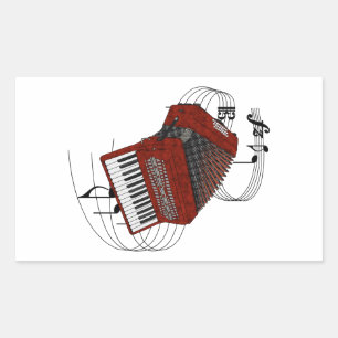 Accordion Rectangular Sticker