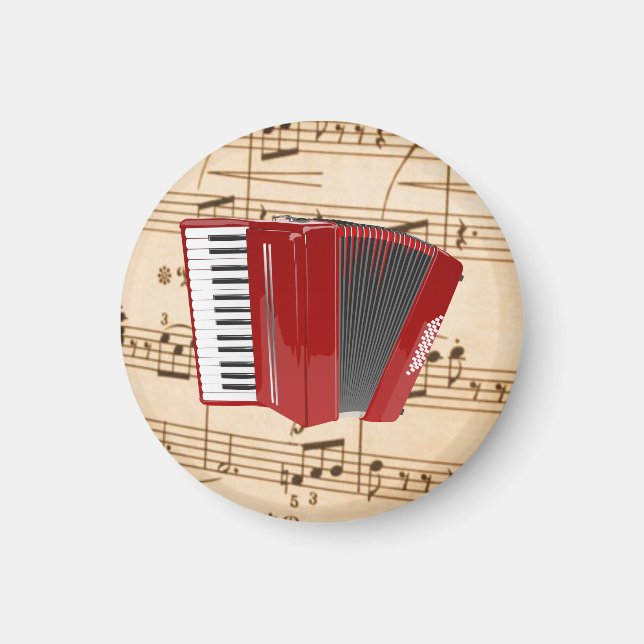 Accordion: Red Accordion  Magnet (Front)
