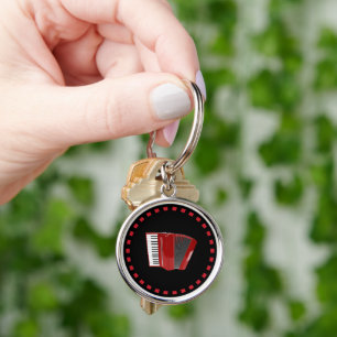 Accordion: The red accordion Key Ring