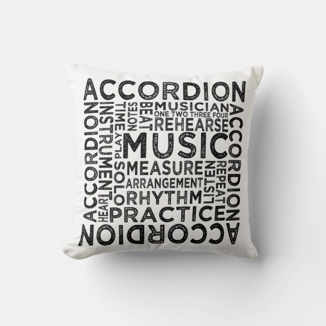Accordion Typography Cushion (Front)