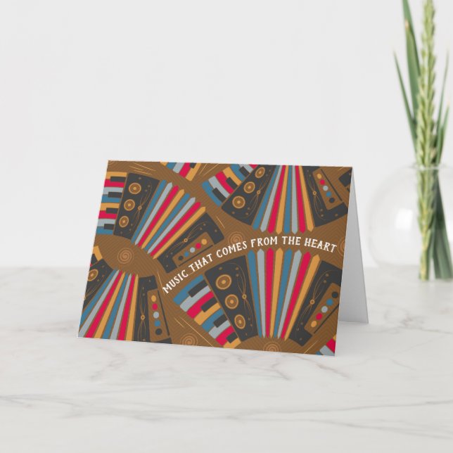 Accordionist Accordion Player Musician Birthday Card (Front)