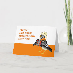 Accordionist Accordion Player Thinking of You Card