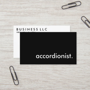 accordionist. business card