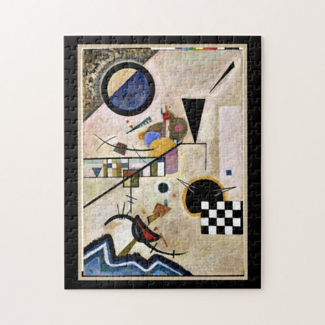 Accords Opposes, abstract art by Kandinsky Jigsaw Puzzle (Vertical)