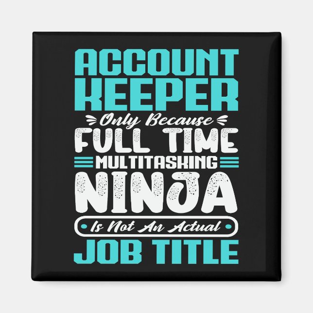 Account Keeper Job Title Profession Skills Magnet (Front)