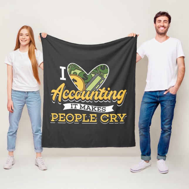Account Receivables I Love Accounting Fleece Blanket (In Situ)