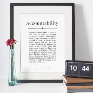 Accountability Poster - Motivational Wall Art
