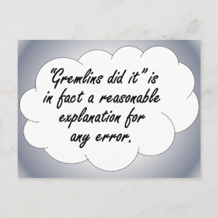 Accountability: The next time an error occurs Postcard