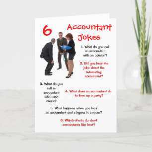 Accountant - 6 Accountant Jokes Funny Birthday Card