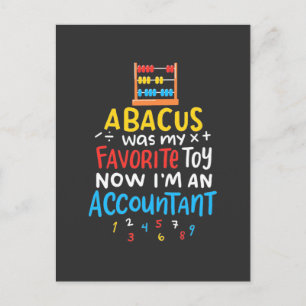 Accountant Abacus Was My Favourite Toy Postcard