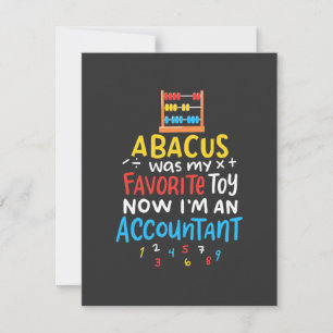 Accountant Abacus Was My Favourite Toy Thank You Card