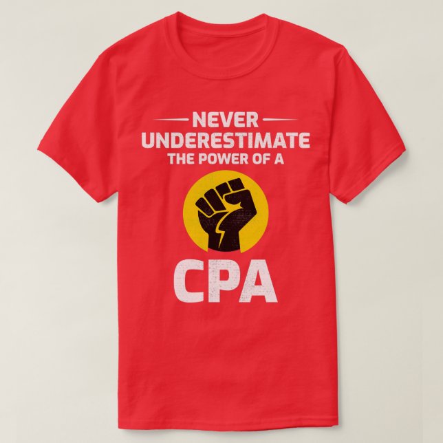 Accountant Accounting Cpa Student Funny Gift T-Shirt (Design Front)