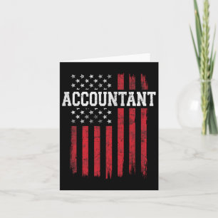 Accountant American Flag Usa Patriot Patriotic Card
