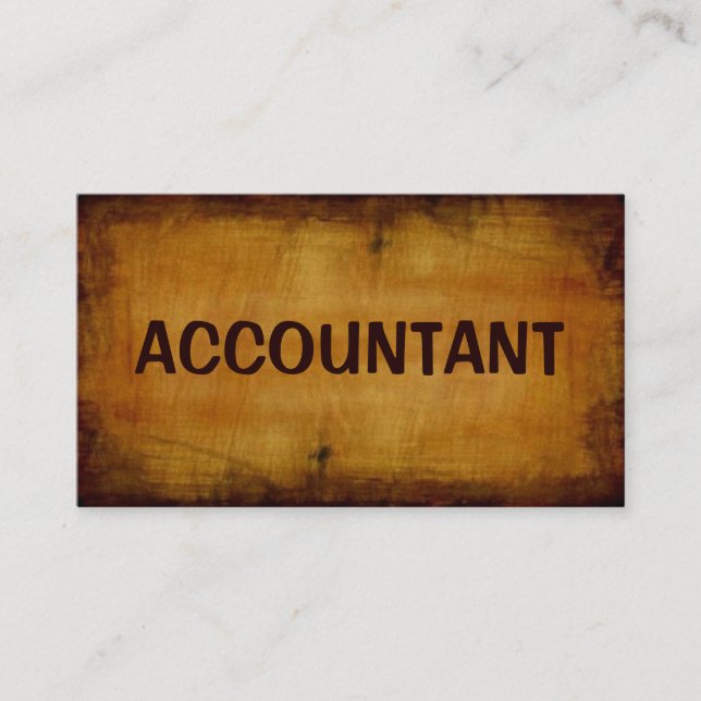 Accountant Antique Business Card (Front)