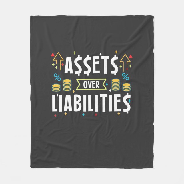Accountant Assets Over Liabilities Fleece Blanket (Front)