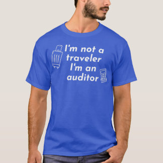Accountant Auditor Audit Bookkeeper Tax White Text T-Shirt