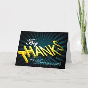 Accountant Big Thanks Big Thanks star explosion Holiday Card