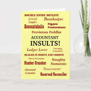 Accountant   Birthday   Cruel Name Insults Card