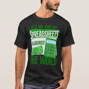 Accountant Bookkeeper Accounting Spreadsheet Vinta T-Shirt