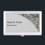 Accountant Business Card Holder<br><div class="desc">Accountant business card holder with sleek, simple, modern design that includes a stone looking design element and text area that lets you personalise it and make your own. A simple design that stands out and makes a great first impression. An inexpensive way to protect your business cards that show off...</div>