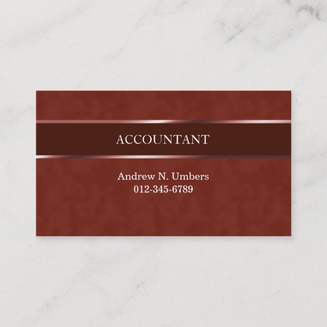 Accountant Business Card Shiny Stripe (Front)