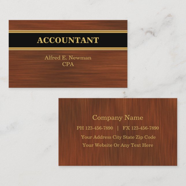 Accountant Business Cards (Front/Back)