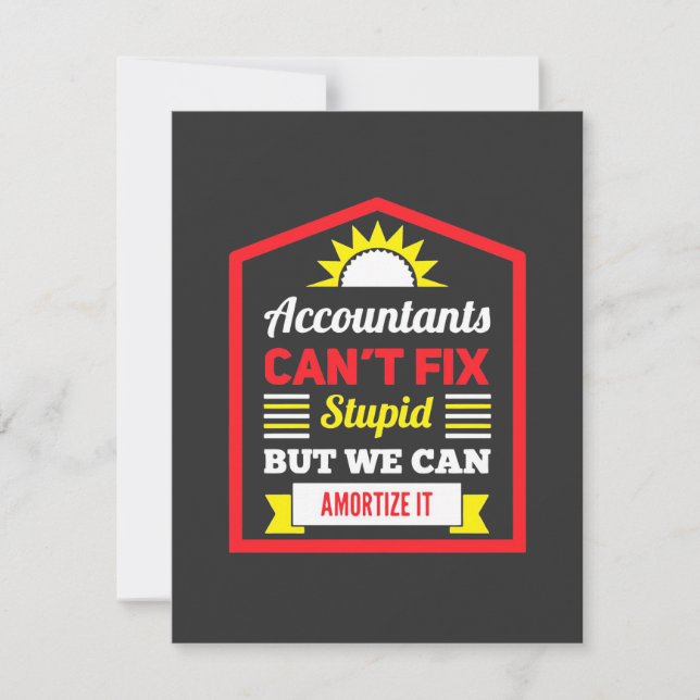 Accountant Can Fix It Thank You Card (Front)