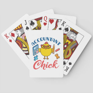 Accountant Chick Accounting CPA Graduation Women Playing Cards