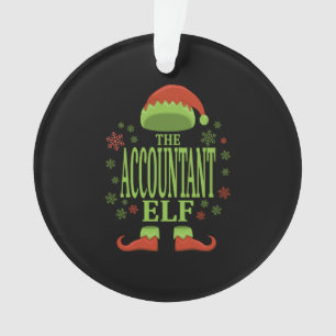 Accountant Christmas Elf Ornament