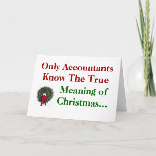 Accountant Christmas Inspirational Message Holiday Card