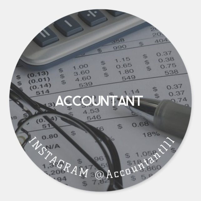 Accountant Classic Round Sticker (Front)