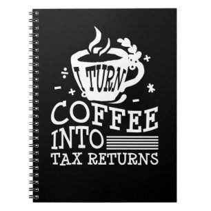 Accountant Coffee CPA Bookkeeper Humour Bookkeepin Notebook