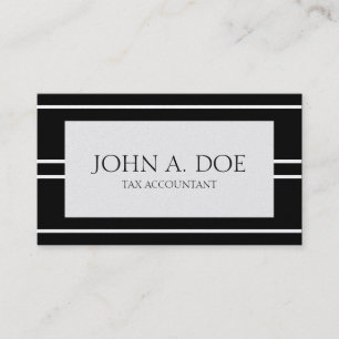 Accountant CPA Accounting Bookkeeper PlatinumBlack Business Card