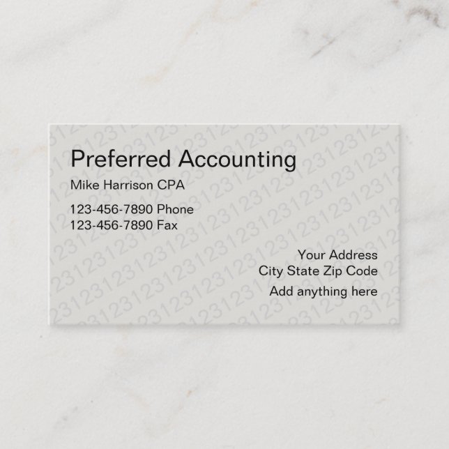 Accountant CPA Design Business Card (Front)