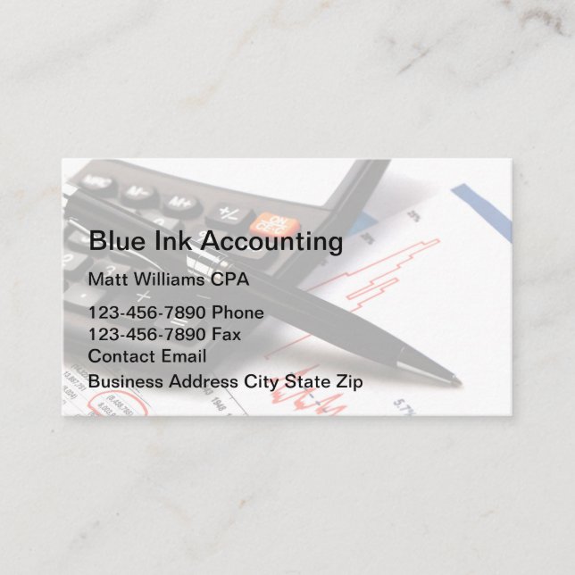 Accountant CPA Modern Business Cards (Front)