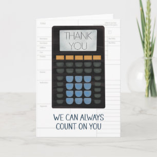 Accountant CPA Tax Bookkeeper Thank You Card