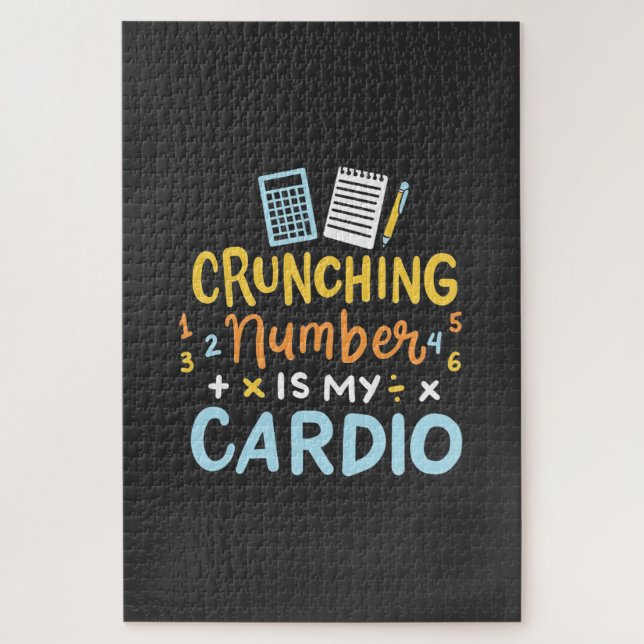 Accountant Crunching Number Is My Cardio Jigsaw Puzzle (Vertical)