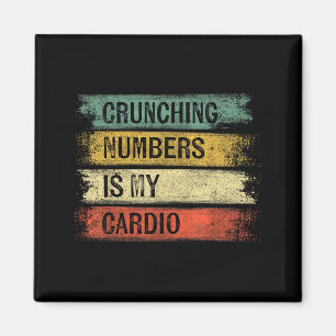Accountant crunching numbers is cardio accounting magnet