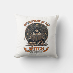 Accountant Day Witch Night Halloween Magic Book_1 Cushion