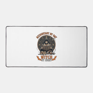 Accountant Day Witch Night Halloween Magic Book_1 Desk Mat