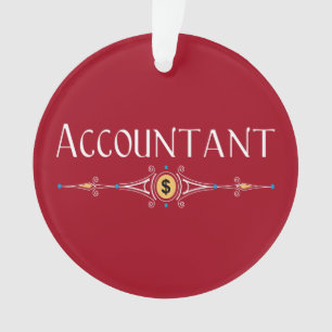 Accountant Decorative Line Ornament