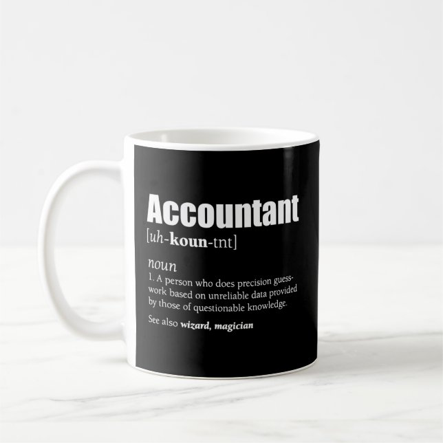 Accountant Definition Cpa Accounting Coffee Mug (Left)