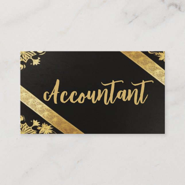 Accountant Elegant Business Card (Front)