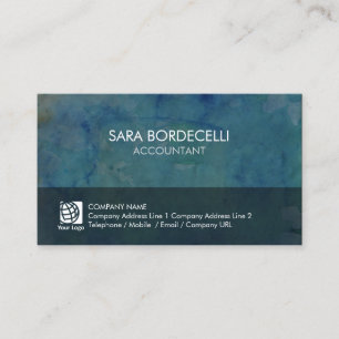 Accountant Finance Watercolor Grunge Business Card