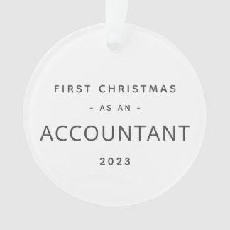 Accountant First Christmas Modern Custom Ornament