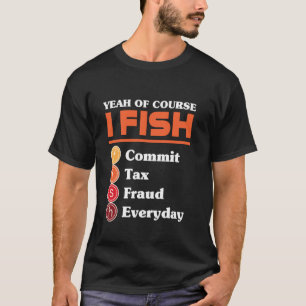 Accountant Fish Bookkeeper Balance Tax Inspector T-Shirt