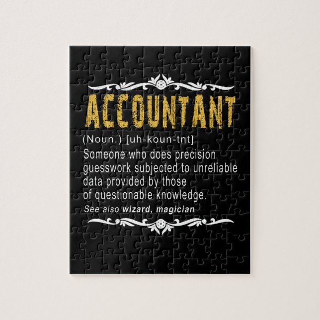 Accountant Funny Definition Custom Gift Jigsaw Puzzle (Vertical)