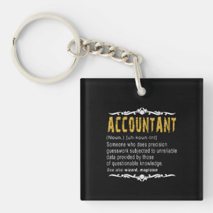 Accountant Funny Definition Custom Gift Key Ring