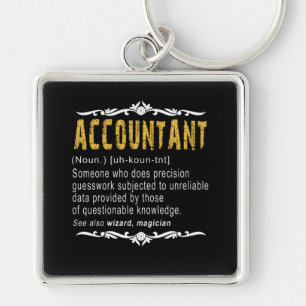 Accountant Funny Definition Custom Gift Key Ring