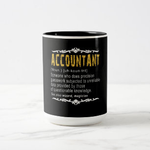 Accountant Funny Definition Custom Gift Two-Tone Coffee Mug